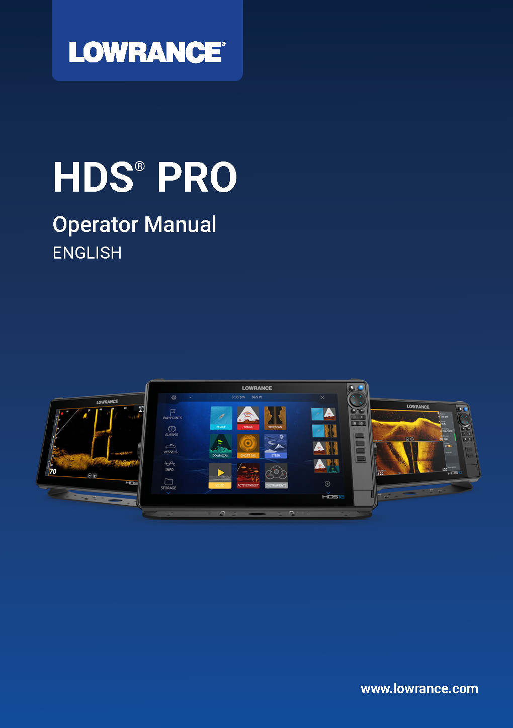 Lowrance HDS PRO Fish Finder Operator Manual Instructions 288 Pages
