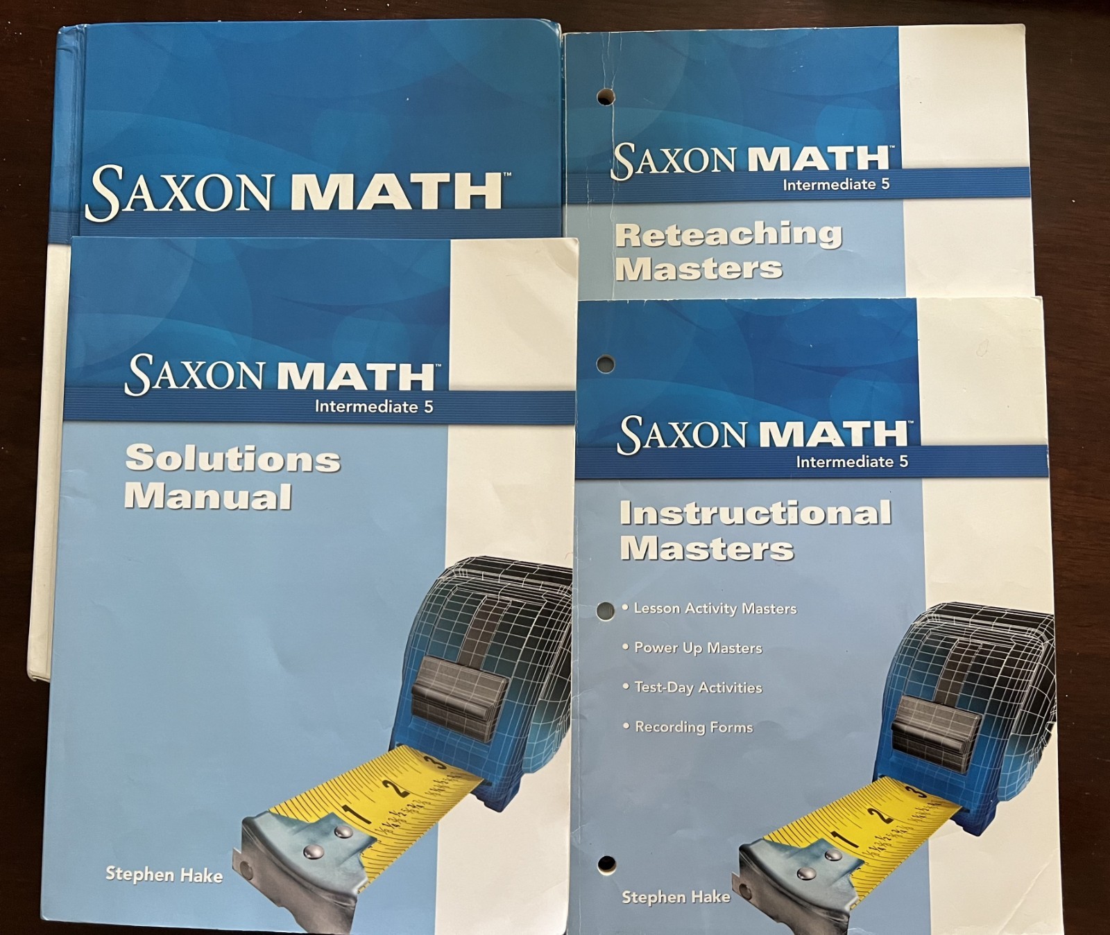 Saxon Math Intermediate 5, Text, Solutions, Instructional Masters, Reteaching